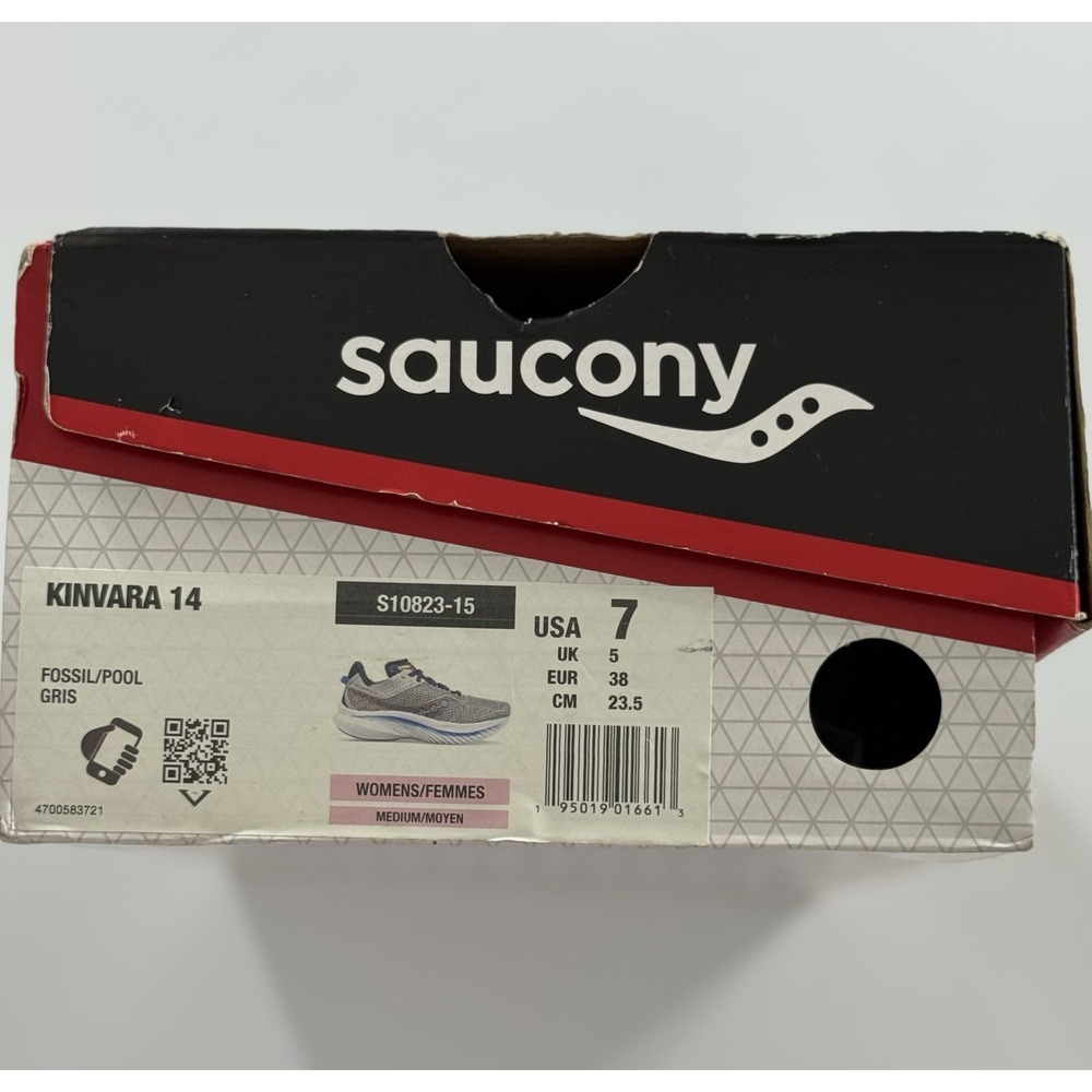 Saucony Kinvara 14 Women's Size 7 Running Shoes Gray Blue Fossil Pool S10823-15 - Picture 5 of 5